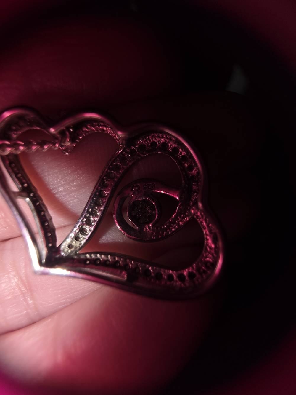 925 Silver Heart Pendant Necklace - Chain Not Included